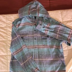 NWOT Edgar+Ash Hooded Flannel Shirt